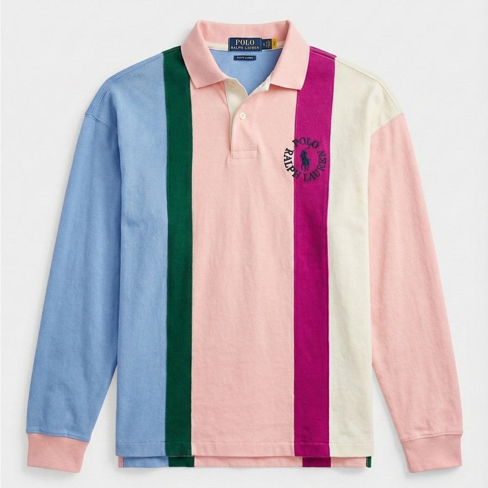 Polo by Ralph Lauren Multicolor Polo Shirt - Pink, Green, Purple